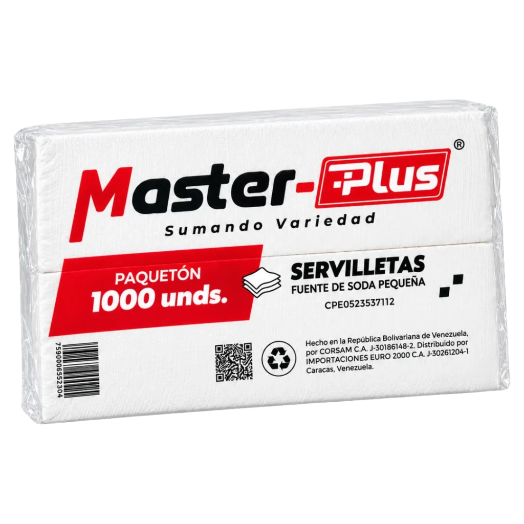 Paquetón de servilletas Master Plus de 1.000 unidades